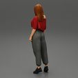 Girl-0005.jpg Attractive Woman Wearing Off Shoulder sneakers and pants 3D Print Model