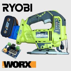 01.jpg STL file Worx on Ryobi ONE+ Adapter・Model to download and 3D print