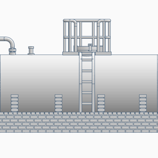 🛤️ Model Railway Fuel Storage Tank・ STL File for 3D printing・Cults