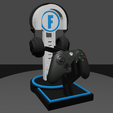 (ap STL file Fortnite joystick and headset holder・3D printable model to download