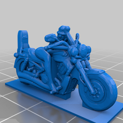 Brilliant_Maimu.png Free STL file biker girl 1/64・Design to download and 3D print