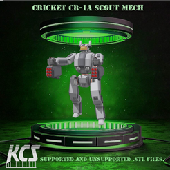 Cricket-CR-1a.png Fichier STL Mech Cricket CR-1A de Battletechnology・Design pour impression 3D à télécharger