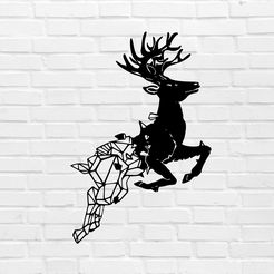 murbrique.jpg Fichier STL Décoration murale cerf élan・Modèle à télécharger et à imprimer en 3D