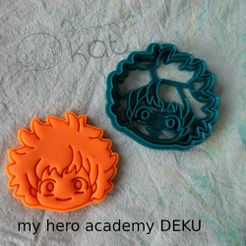 DEKU.jpg STL file MY HERO ACADEMY DEKU ANIME COOKIE CUTTER・Model to download and 3D print