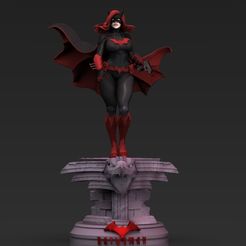 RENDER.257.jpg 3D file Batwoman from Batman STL files for 3d printing DC Comics fanart by CG Pyro・3D printable design to download