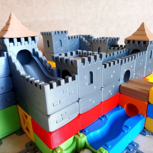 MarbleRunBlocks-MedievalCastlePack02.jpg Download STL file Marble Run Blocks - Medieval Castle pack • 3D printing model, Wabby
