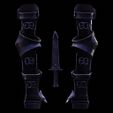 0004.jpg SOUL OF CINDER Arm Gauntlets Armor STL Fan Art Model