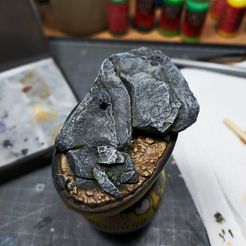 Smilodon Populator rugissant à l'échelle 1-35 pré-supporté