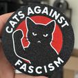 IMG_4187.jpeg Cats Against Fascism coaster