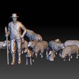 546546546.jpg shepherd and sheep 3D print model