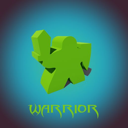 Warrior.jpg Descargar archivo STL MEJOR MEGA PACK DE MEEPLE INCLUYENDO ALIEN Y MECH (SÓLO PARA USO PERSONAL) • Modelo para la impresión en 3D, StarForgeCustoms