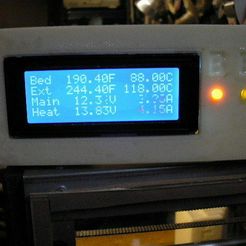 P3090017.jpg 3D Printer Monitor Volts Temperatures Amperes 2 of each  with Arduino code