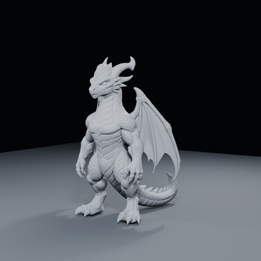 Infernal Guardian Dragon - 120mm Fantasy Collectible STL