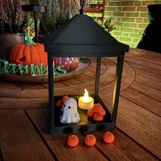 Gartenlaterne | LED-Teelichthalter | Herbstdeko