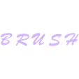 BRUSH.stl Test BRUSH font  3d letters  free download