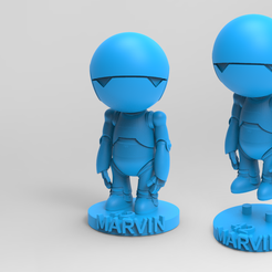 marv-statue.png OBJ file Marvin the paranoid android・Design to download and 3D print