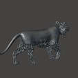 81.png Tiger V29 - Voronoi Style, Spider Web and LowPoly Mixture Model