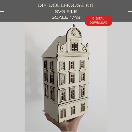 Miniature Fairytale Dollhouse SVG Laser Cut Files: 1/48 Scale Vector