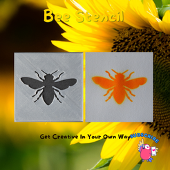 Bee-Stencil.png Fichier STL Pochoir abeille・Modèle à télécharger et à imprimer en 3D