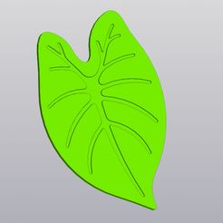 1.jpg Fichier 3D Dessous de tasse en forme de feuille de caladium・Modèle à imprimer en 3D à télécharger