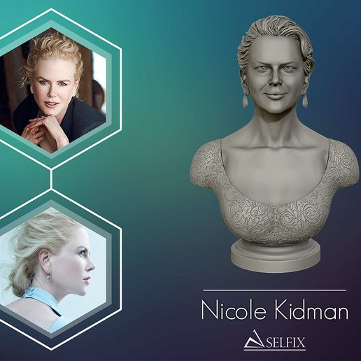 👤 Nicole Kidman Bust 3D print model・ STL File for ・Cults