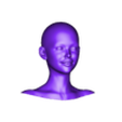 1.stl Set 8 heads 3D HEAD FACE FEMALE CHARACTER WOMEN TEENAGER PORTRAIT DOLL BJD LOW-POLY 3D MODEL