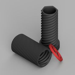 Render-01.jpg Twisted Knurl Container 082A | Ø55 x 130 mm