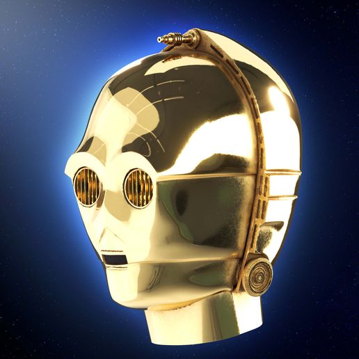 2.jpg C-3PO helmet head droid | Star Wars | 3d Print model
