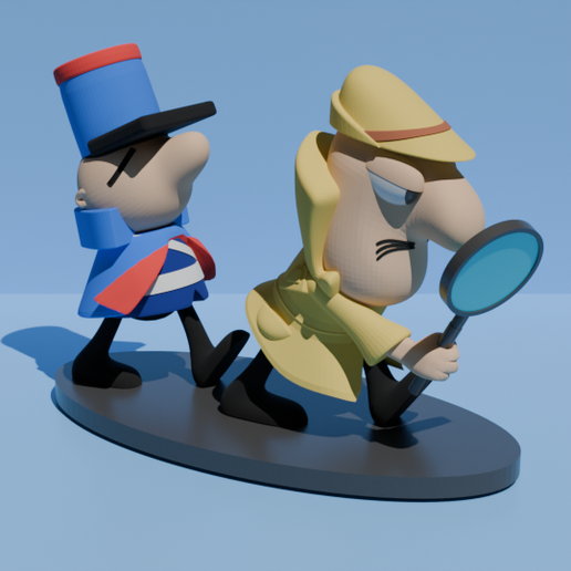 The Inspector Clouseau and Sargento Deaux Deaux  - El Inspector y Sargento Do-Do 3D model