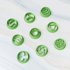 Cirle-Clay-Cutter-1.png Archivo STL 09 Círculo Formas Pendientes Arcilla Cortadores para Joyería de arcilla polimérica・Objeto para impresora 3D para descargar