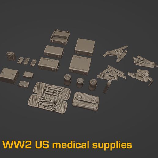 DIORAMA - WW2 US medical supplies - 1/35