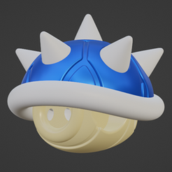 Blue-Shell.png Fichier 3D Super Mario Shell・Plan pour impression 3D à télécharger