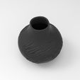 2.203.jpg Matte Black Textured Vase