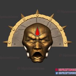 warhammer_40k_mask_cosplay_01.jpg Archivo 3D Máscara de Warhammer 40K Cosplay - Casco de Halloween - Máscara de Comic Con Cosplay・Diseño de impresión en 3D para descargar