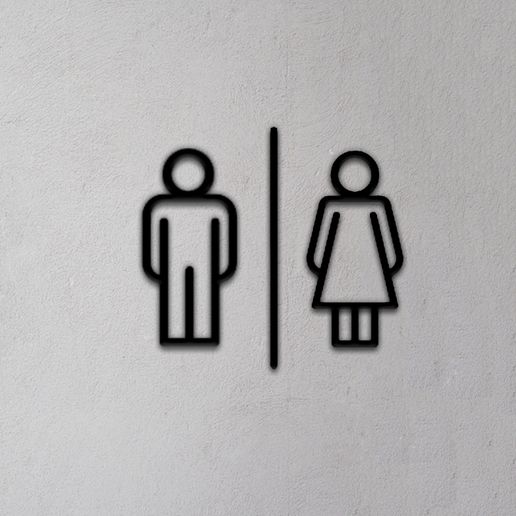 Toilet Sign 3D model