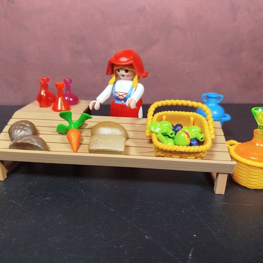 🦸 DISPLAY TABLE CUSTOM MARKET STAND ACCESSORIES FOR PLAYMOBIL