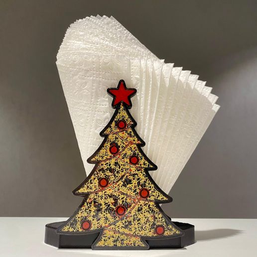 73.jpeg ✨ Shimmering Christmas Tree / Napkin Holder – Halogenic Smooth Plate Magic! 🎄✨