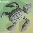 hdfhf.png Grenurtle, Grenade Turtle, Military, 4th of July, Cinderwing3D, Articulating, Print-in-Place, No Supports, Cute