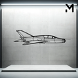 cp-107-argus-angle.png Wall Silhouette: Airplane Set