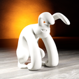 conejo2.png GRAVITY - ATMOS Art Toy Vol. 2 | Slouching Rabbit Sculpture | Decorative 3D Model