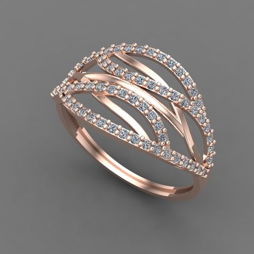 Womens Diamond Signet Ring Women Rings 3dmodels 3D print model 3D print model 3D model