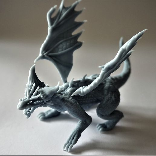 🐉 Dragon - Young Red Dragon・Free STL File for ・Cults