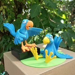 per01.jpeg 3D-Datei Die Papageien・Modell zum Herunterladen und 3D-Drucken