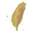 Taiwan-Topographic-STL-Map-–-Front-View.jpg 台湾地形图 - 用于 3D 打印和 CNC 雕刻的 3D 模型