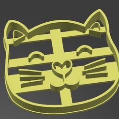 cara-de-gato-2.jpg STL file Cat face cookie cutter・Model to download and 3D print, Aangeel