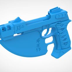 023.jpg Modified Beretta 92FS from the movie Blade 2 1 to 12 scale 3d print model