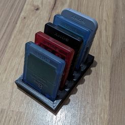 PXL_20230120_143403893.jpg STL file Playstation PS2 Memory Cards Stand Rack・Template to download and 3D print