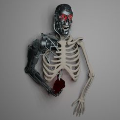 1.jpg STL file T800 or Human? - Wall decoration・3D printing design to download