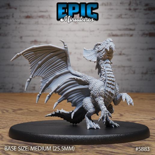 Brass Dragon Wyrmling ‧ DnD Miniature ‧ Tabletop Miniatures ‧ Gaming Monster ‧ 3D Model ‧ RPG ‧ DnDminis ‧ STL FILE