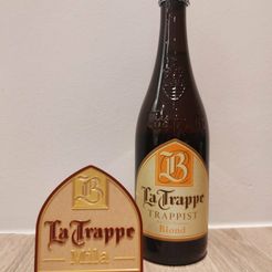La-Trappe-1.jpg STL file Beer coaster - La Trappe・Design to download and 3D print